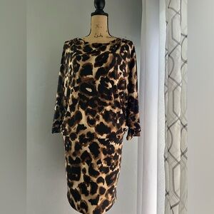 Enfocus Studio Leopard Print Cocktail/Party Dress Size 14